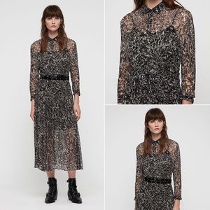 ALLSAINTS Eley Roses Midi Dress